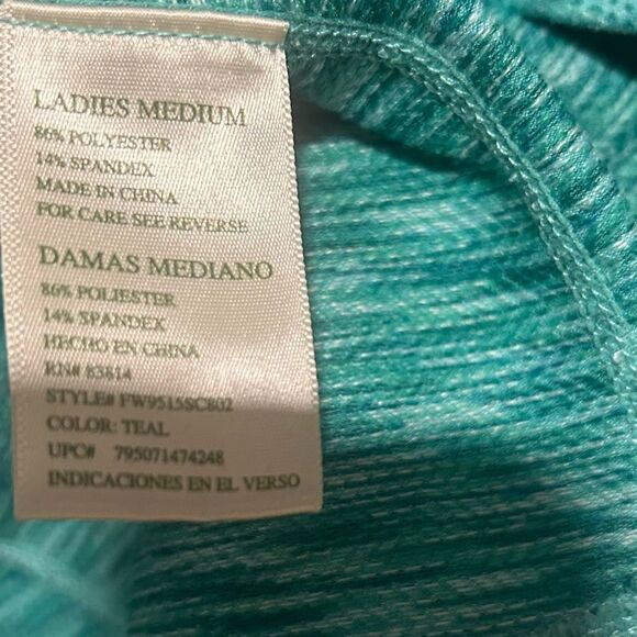 Tangerine Wind Jacket Thumb Hole Sweater Athletic Jacket Dri fit Teal Blue - Picture 7 of 13